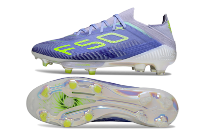 Adidas F50+ Elite Lightstrike Pro FG Low-Tops Soccer Cleats - Blue/Yellow