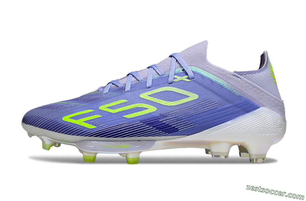 Adidas F50+ Elite Lightstrike Pro FG Low-Tops Soccer Cleats - Blue/Yellow 2