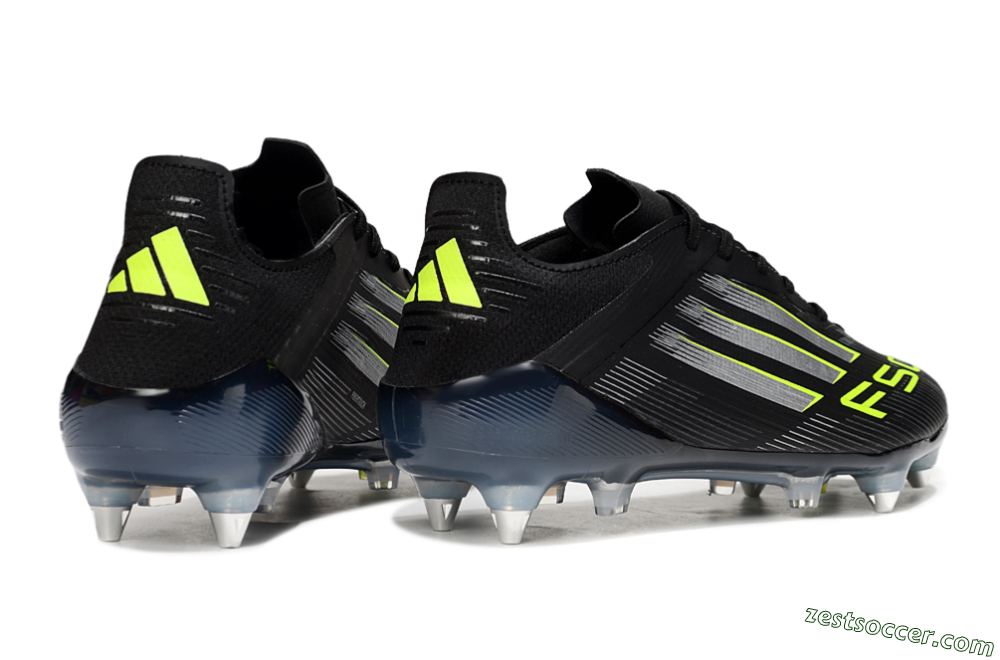 Adidas F50 Elite SG Low-Tops Soccer Cleats - Black/Silver/Yellow 6