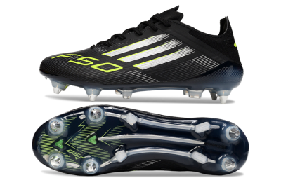 Adidas F50 Elite SG Low-Tops Soccer Cleats - Black/Silver/Yellow
