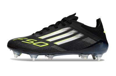 Adidas F50 Elite SG Low-Tops Soccer Cleats - Black/Silver/Yellow