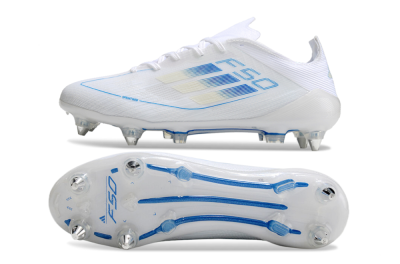 Adidas F50 Elite SG Low-Tops Soccer Cleats - White/Blue