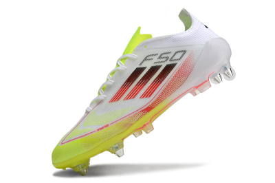 Adidas F50 Elite SG Low-Tops Soccer Cleats - White/Yellow/Red