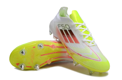 Adidas F50 Elite SG Low-Tops Soccer Cleats - White/Yellow/Red