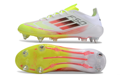 Adidas F50 Elite SG Low-Tops Soccer Cleats - White/Yellow/Red