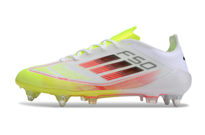 Adidas F50 Elite SG Low-Tops Soccer Cleats - White/Yellow/Red