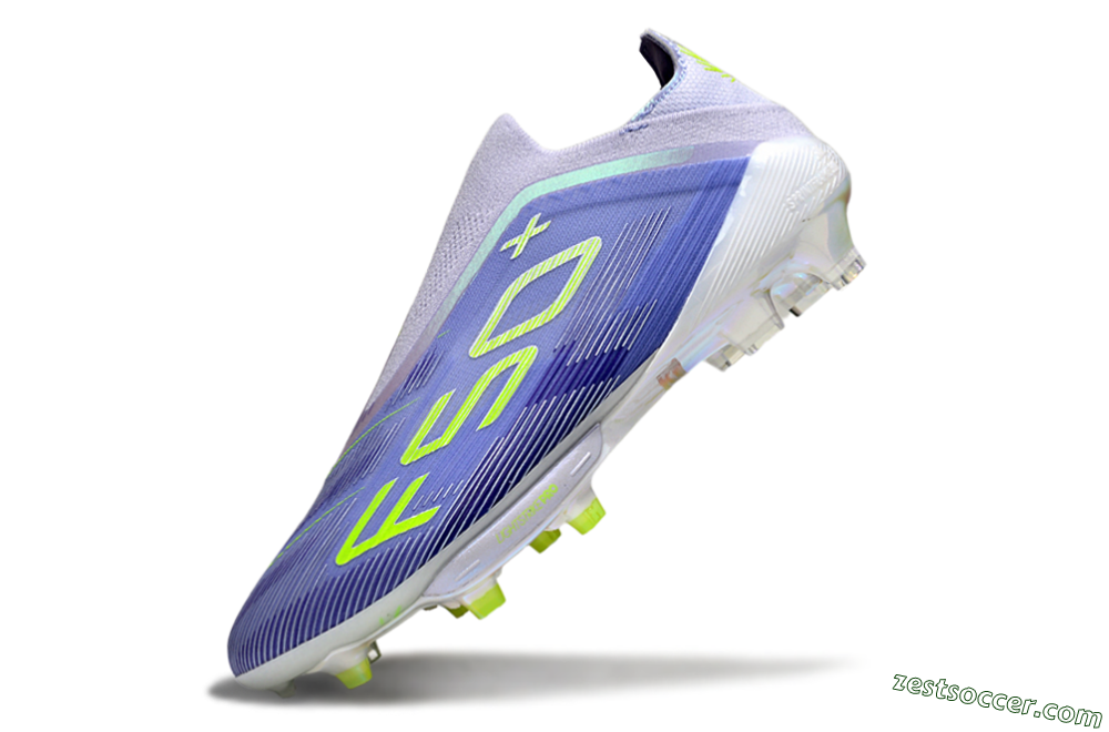 Adidas F50+ Elite Lightstrike Pro Laceless FG Low-Tops Soccer Cleats - Blue/Yellow 5