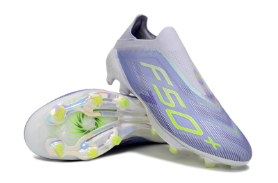 Adidas F50+ Elite Lightstrike Pro Laceless FG Low-Tops Soccer Cleats - Blue/Yellow