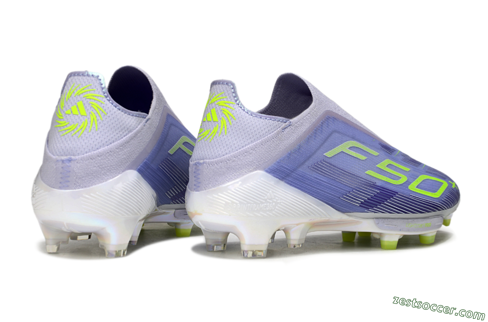 Adidas F50+ Elite Lightstrike Pro Laceless FG Low-Tops Soccer Cleats - Blue/Yellow 6