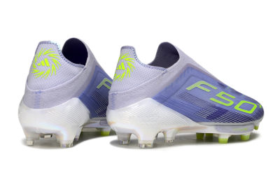 Adidas F50+ Elite Lightstrike Pro Laceless FG Low-Tops Soccer Cleats - Blue/Yellow