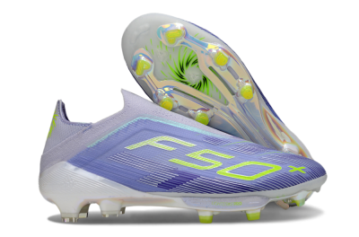Adidas F50+ Elite Lightstrike Pro Laceless FG Low-Tops Soccer Cleats - Blue/Yellow