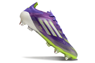 Adidas F50 Elite SG Low-Tops Soccer Cleats - Purple/Silver/Yellow