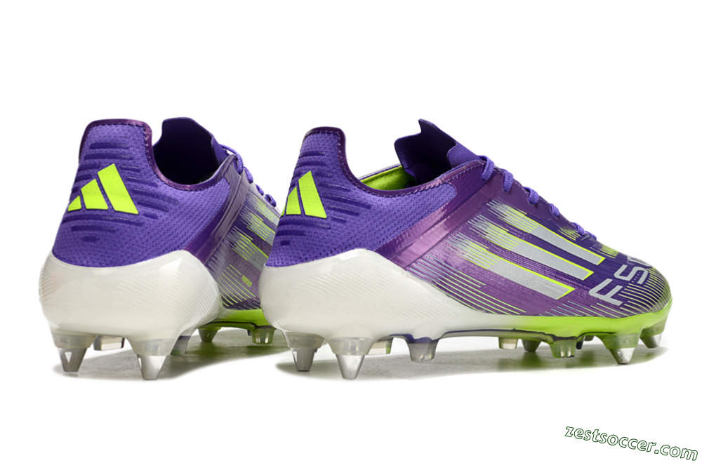 Adidas F50 Elite SG Low-Tops Soccer Cleats - Purple/Silver/Yellow 6
