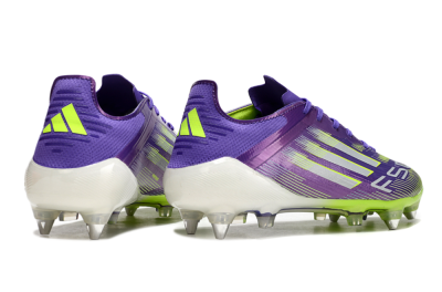 Adidas F50 Elite SG Low-Tops Soccer Cleats - Purple/Silver/Yellow