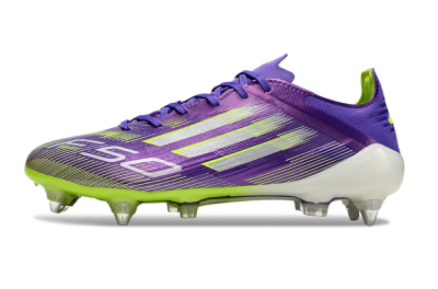 Adidas F50 Elite SG Low-Tops Soccer Cleats - Purple/Silver/Yellow