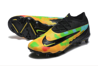 Nike Phantom GX Elite FG Low-Tops Soccer Cleats - Black/Rainbow