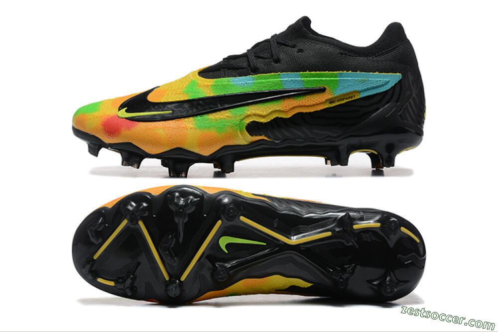 Nike Phantom GX Elite FG Low-Tops Soccer Cleats - Black/Rainbow 1