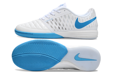 Nike Lunar Gato 2 IC Low-Tops Soccer Shoes - White/Blue