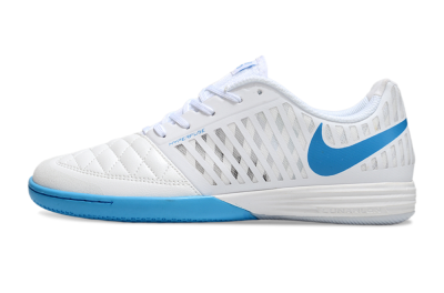 Nike Lunar Gato 2 IC Low-Tops Soccer Shoes - White/Blue