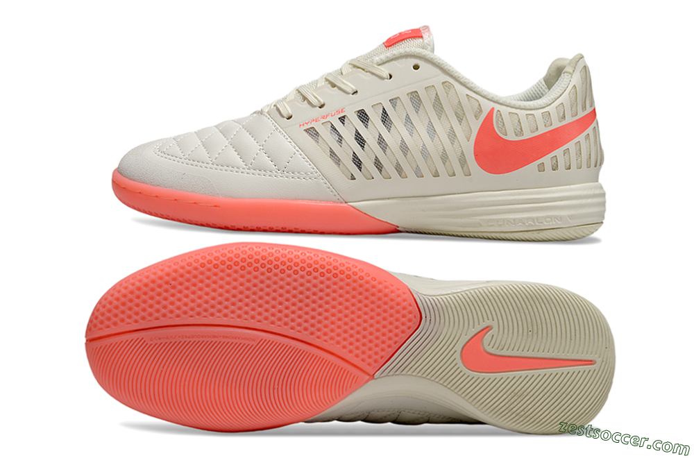 Nike Lunar Gato 2 IC Low-Tops Soccer Shoes - Beige/Red 1