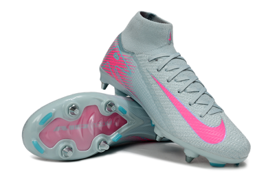 Nike Air Zoom Mercurial Superfly 10 Elite SG High-Tops Soccer Cleats - Jade/Pink