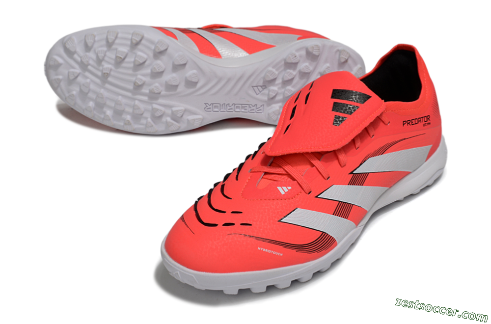 Adidas Predator Elite Foldover Tongue TF Low-Tops Soccer Shoes - Red/White/Black 3
