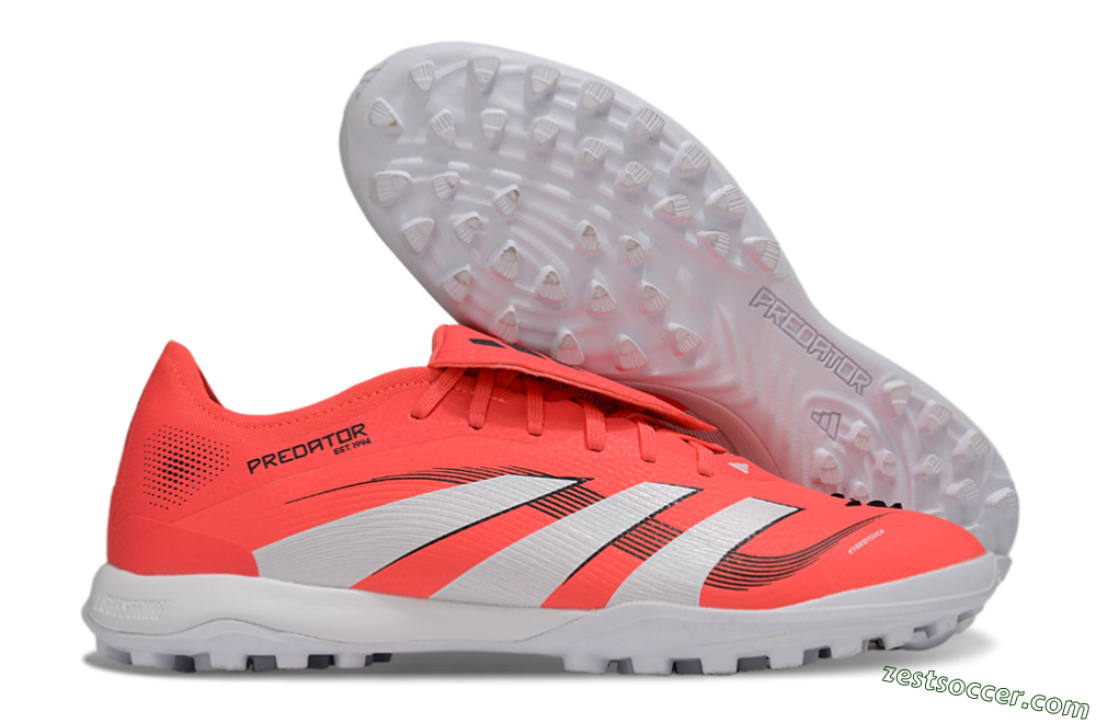 Adidas Predator Elite Foldover Tongue TF Low-Tops Soccer Shoes - Red/White/Black 0