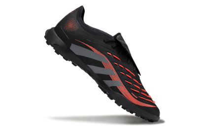 Adidas Predator Elite Foldover Tongue TF Low-Tops Soccer Shoes - Black/Grey/Red