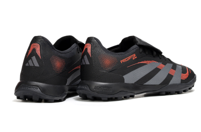 Adidas Predator Elite Foldover Tongue TF Low-Tops Soccer Shoes - Black/Grey/Red