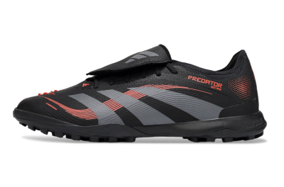 Adidas Predator Elite Foldover Tongue TF Low-Tops Soccer Shoes - Black/Grey/Red