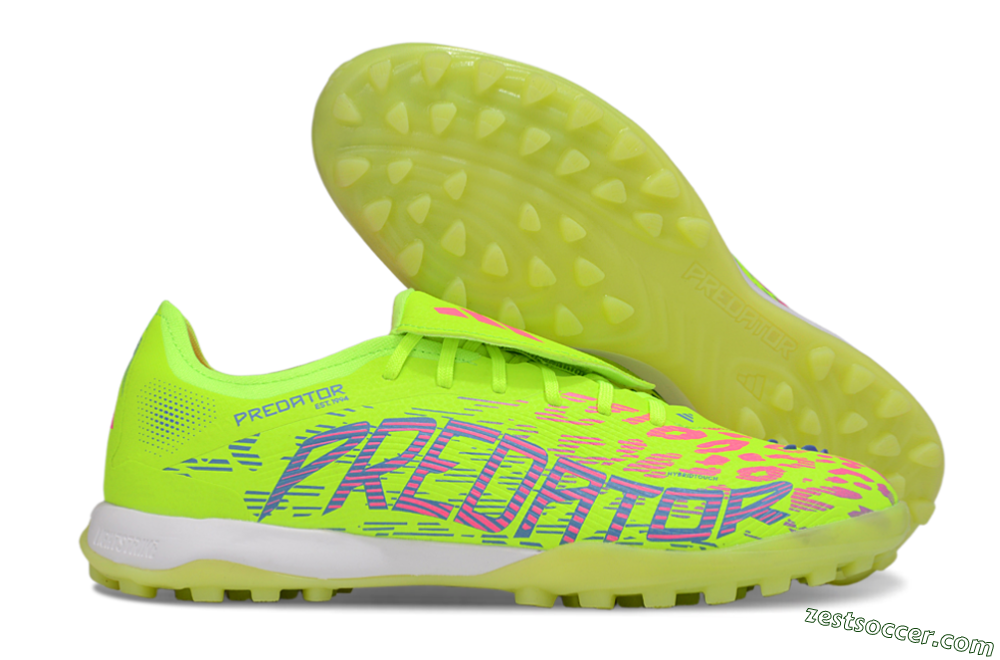 Adidas Predator Elite Foldover Tongue TF Low-Tops Soccer Shoes - Yellow/Pink/White 0