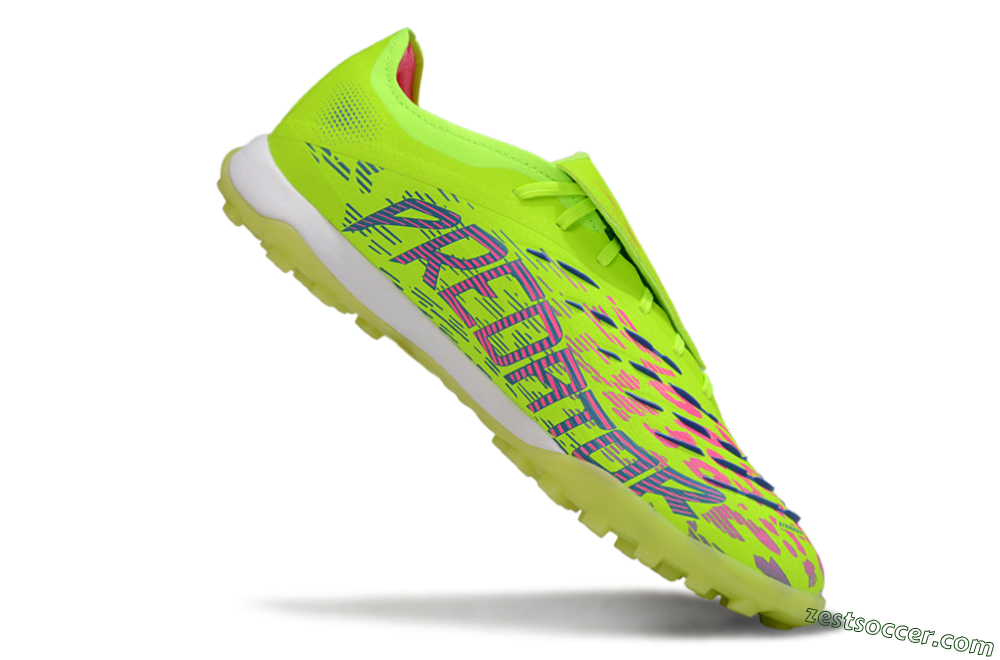 Adidas Predator Elite Foldover Tongue TF Low-Tops Soccer Shoes - Yellow/Pink/White 4