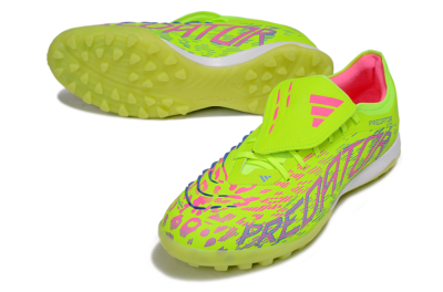 Adidas Predator Elite Foldover Tongue TF Low-Tops Soccer Shoes - Yellow/Pink/White