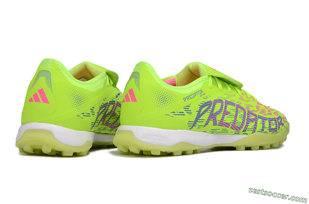 Adidas Predator Elite Foldover Tongue TF Low-Tops Soccer Shoes - Yellow/Pink/White 6