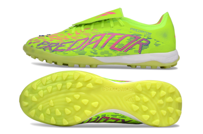 Adidas Predator Elite Foldover Tongue TF Low-Tops Soccer Shoes - Yellow/Pink/White