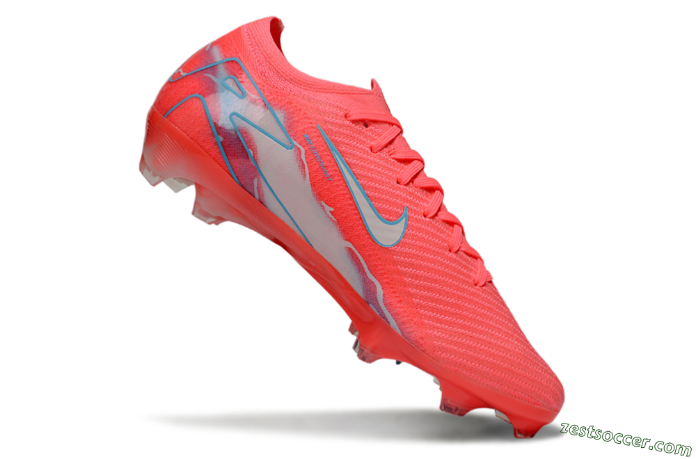 Nike Air Zoom Mercurial Vapor 16 Elite FG Low-Tops Soccer Cleats - Red/Jade/Grey 4
