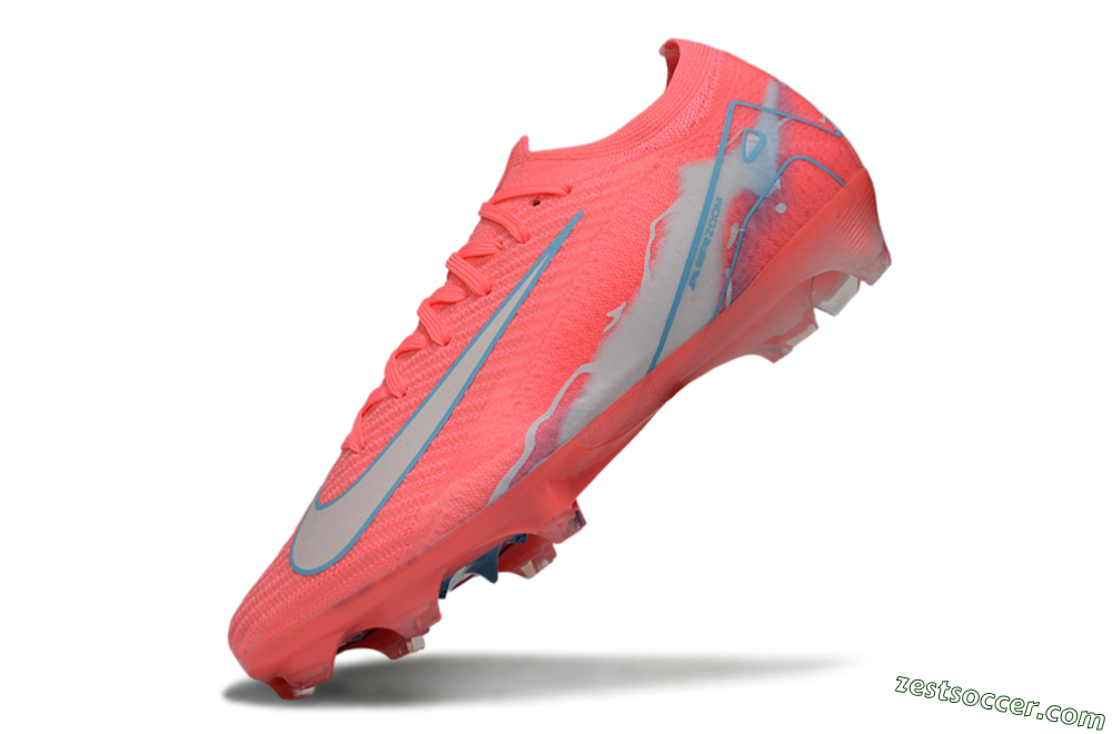 Nike Air Zoom Mercurial Vapor 16 Elite FG Low-Tops Soccer Cleats - Red/Jade/Grey 5