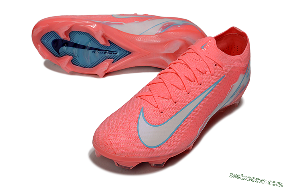 Nike Air Zoom Mercurial Vapor 16 Elite FG Low-Tops Soccer Cleats - Red/Jade/Grey 3