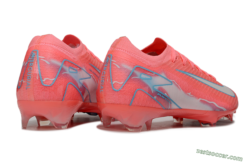 Nike Air Zoom Mercurial Vapor 16 Elite FG Low-Tops Soccer Cleats - Red/Jade/Grey 6
