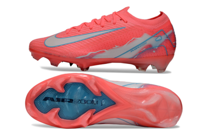 Nike Air Zoom Mercurial Vapor 16 Elite FG Low-Tops Soccer Cleats - Red/Jade/Grey