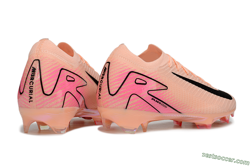 Nike Air Zoom Mercurial Vapor 16 Elite FG Low-Tops Soccer Cleats - Pink/Black/Gold 6