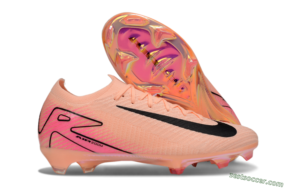 Nike Air Zoom Mercurial Vapor 16 Elite FG Low-Tops Soccer Cleats - Pink/Black/Gold 0