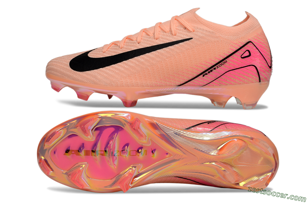 Nike Air Zoom Mercurial Vapor 16 Elite FG Low-Tops Soccer Cleats - Pink/Black/Gold 1