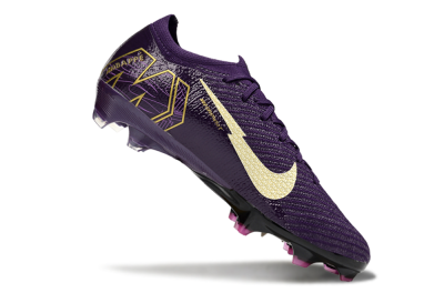 Nike Air Zoom Mercurial Vapor 16 Elite FG Low-Tops Soccer Cleats - Purple/White/Gold