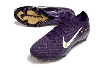 Nike Air Zoom Mercurial Vapor 16 Elite FG Low-Tops Soccer Cleats - Purple/White/Gold
