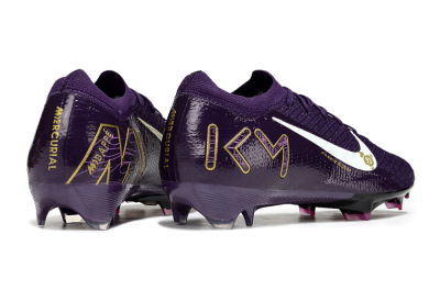 Nike Air Zoom Mercurial Vapor 16 Elite FG Low-Tops Soccer Cleats - Purple/White/Gold