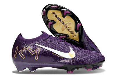 Nike Air Zoom Mercurial Vapor 16 Elite FG Low-Tops Soccer Cleats - Purple/White/Gold