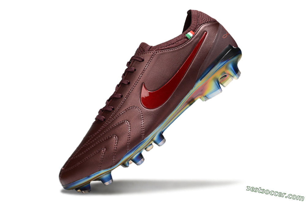 Nike Tiempo Legend 10 Elite FG Low-Tops Soccer Cleats - Red/Gold 5