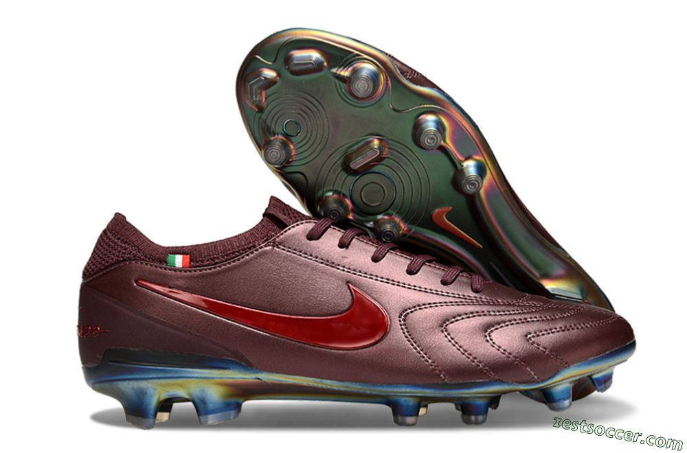 Nike Tiempo Legend 10 Elite FG Low-Tops Soccer Cleats - Red/Gold 0