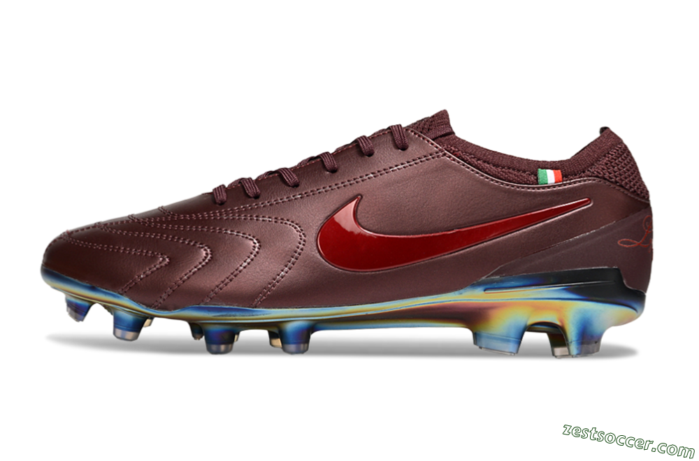 Nike Tiempo Legend 10 Elite FG Low-Tops Soccer Cleats - Red/Gold 2